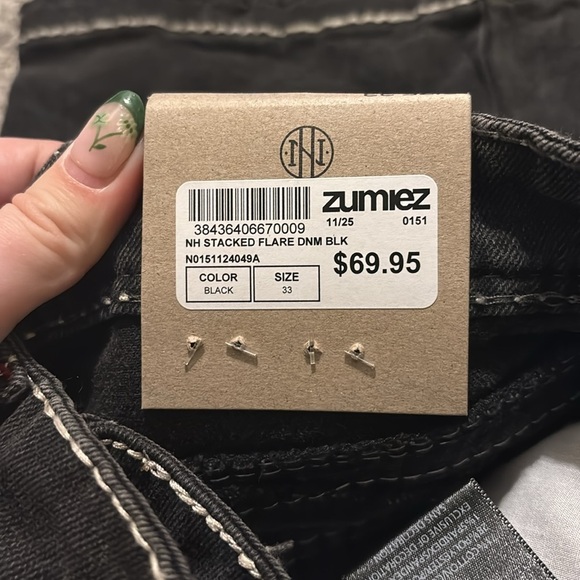 Zumiez Ninth Hall Black Denim Stacked Flare Jeans - Picture 9 of 9